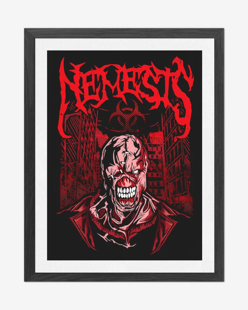 Cuadro decorativo Negro de Nemesis Biohazard 
