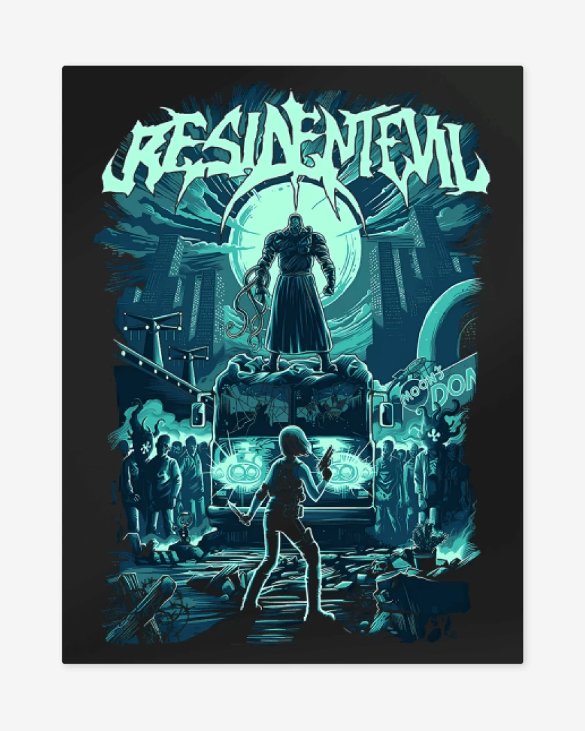 Print metalico Negro de RE3