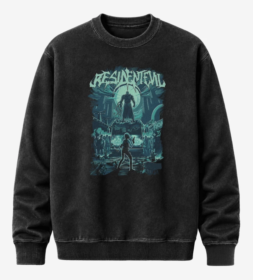 Poleron Polo Acid Wash Negro de RE3