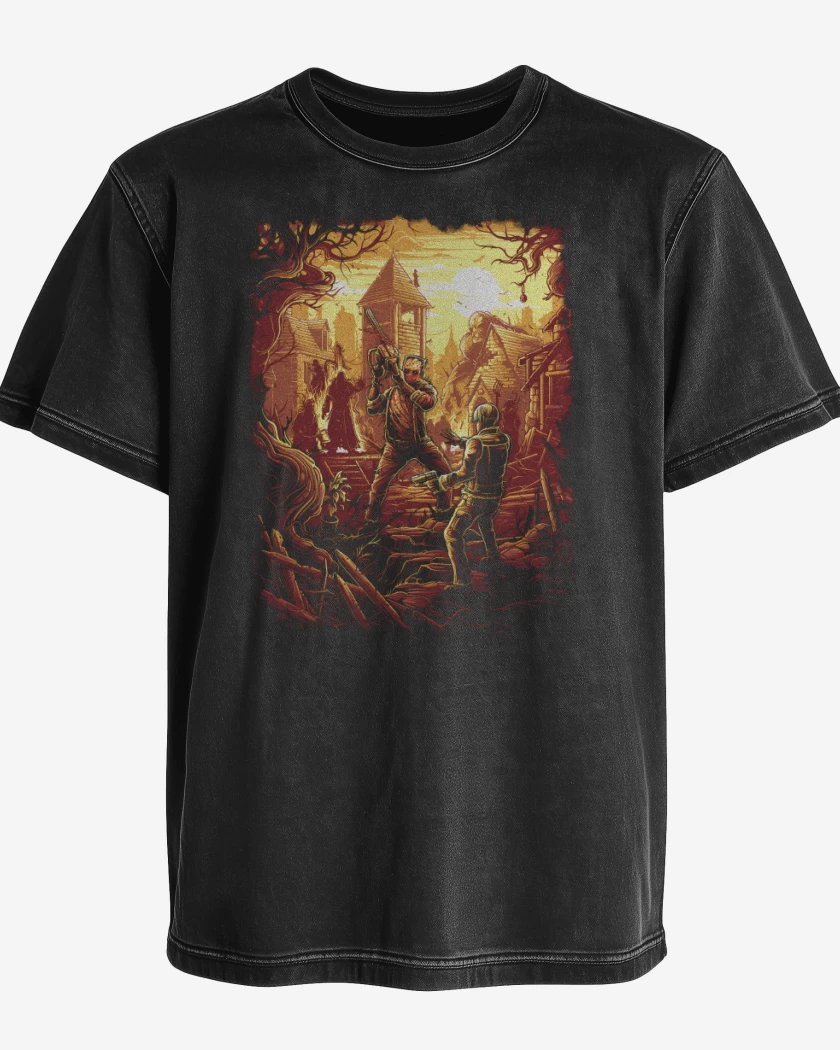 Polera desgastada Negro de Te Voy Hacer Picadillo