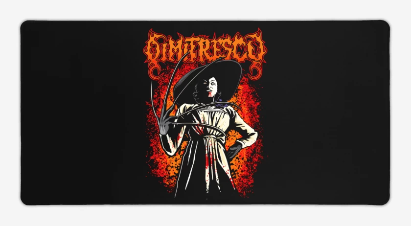 Mouse pad Gamer Negro de Lady Dimitrescu