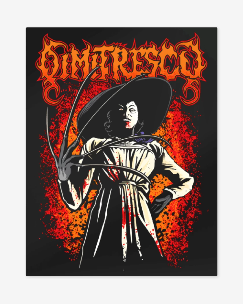 Print metalico Negro de Lady Dimitrescu