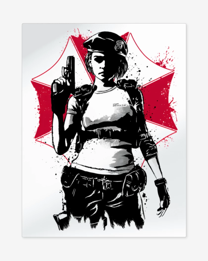 Print metalico Blanco de Jill Valentine 