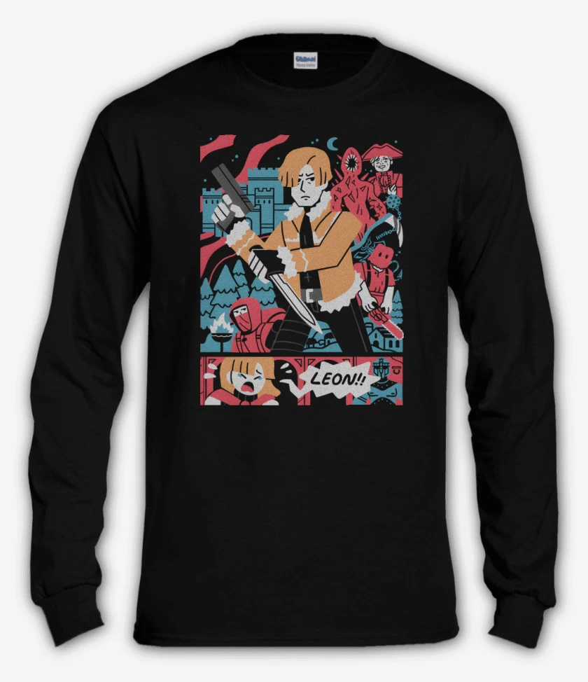 Polera manga larga Negro de Resident 4