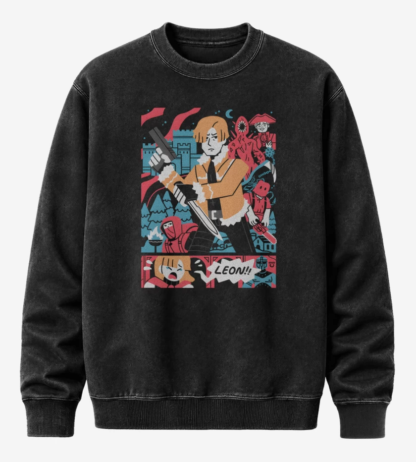Poleron Polo Acid Wash Negro de Resident 4