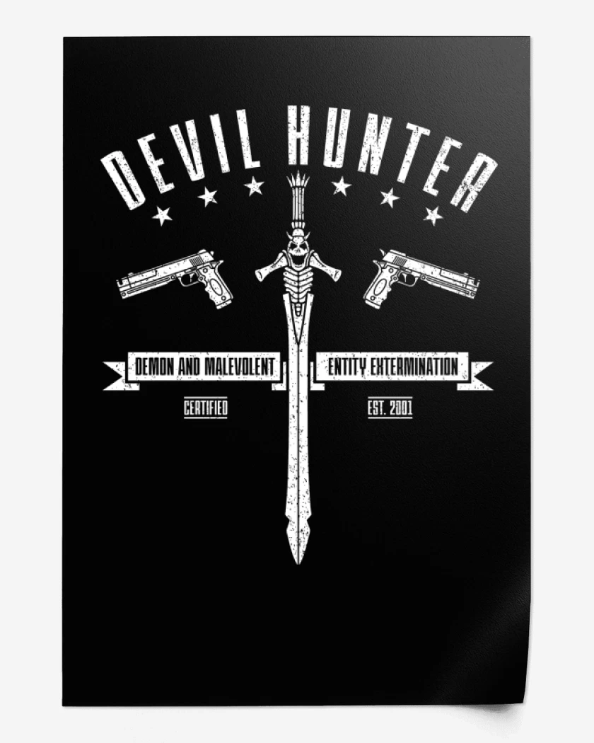 Print Negro de Devil Hunter