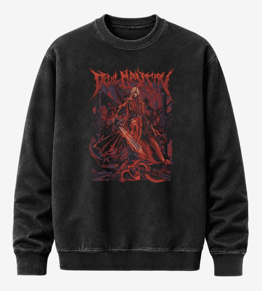 Poleron Polo Acid Wash Negro de Dantes Awakening