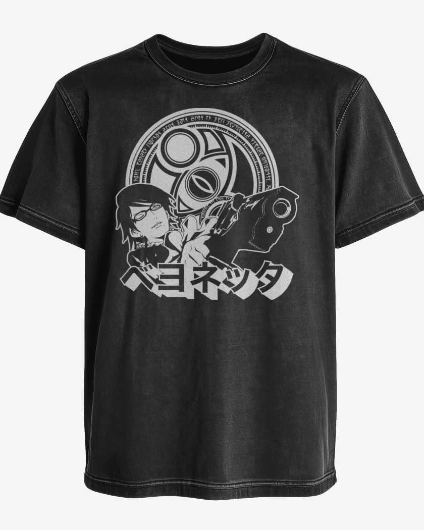Polera desgastada Negro de Bruja de Umbra