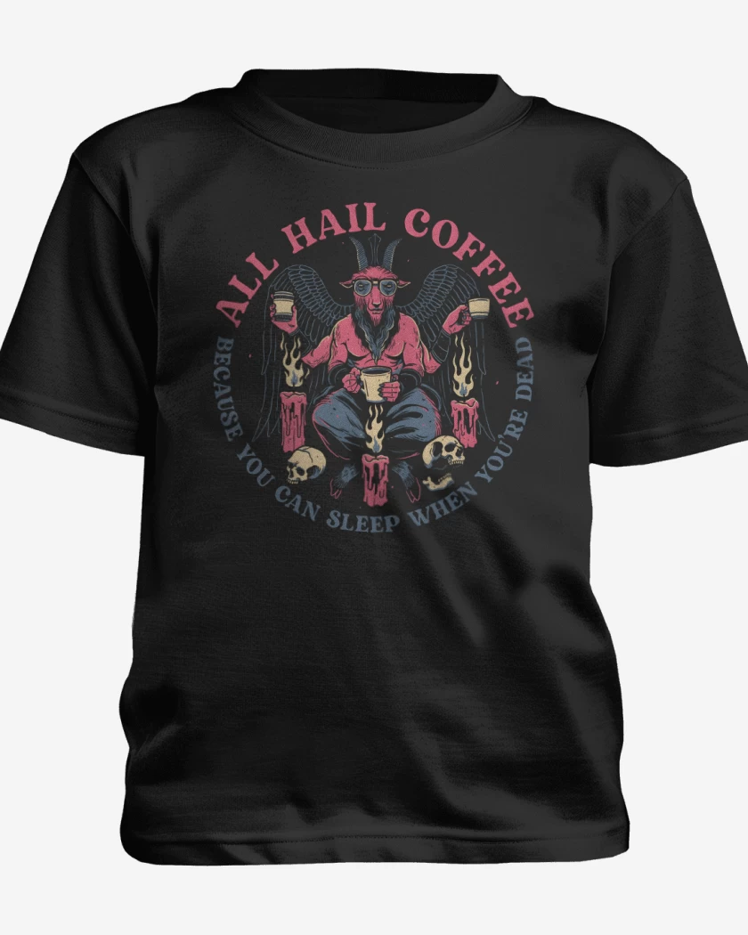 Polera de niño Negro de All Hail Coffee