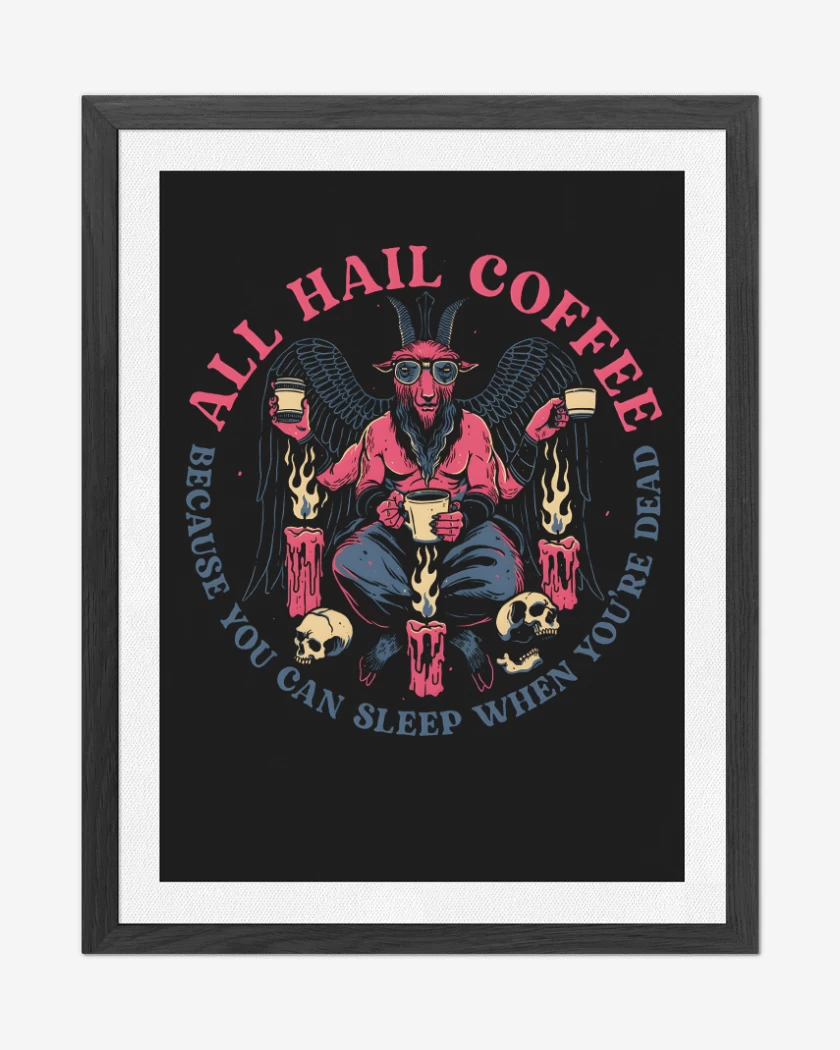 Cuadro decorativo Negro de All Hail Coffee