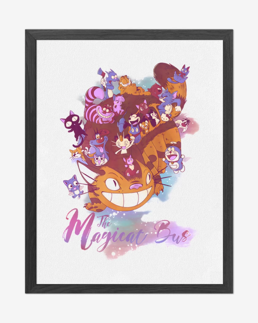 Cuadro decorativo The Magicat Bus