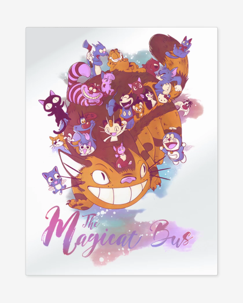 Print metalico Blanco de The Magicat Bus