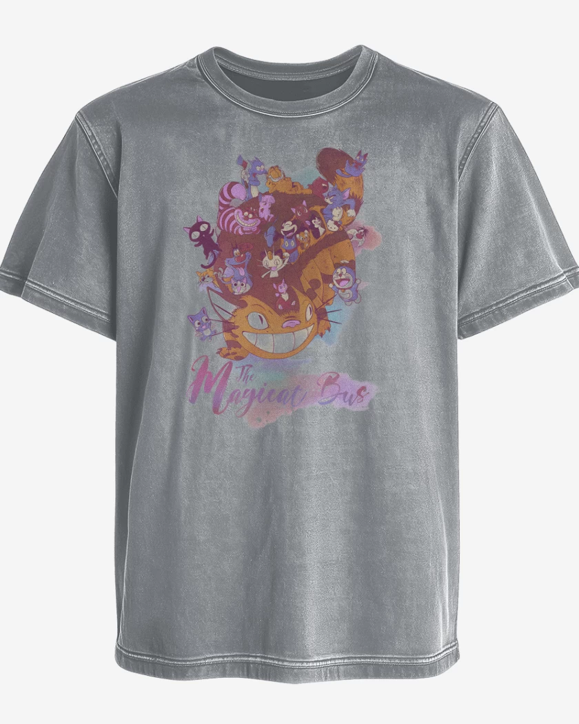 Polera desgastada The Magicat Bus