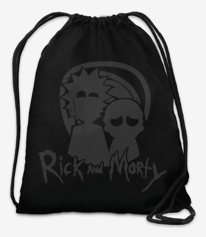 Mochila Negro de Rick and morty