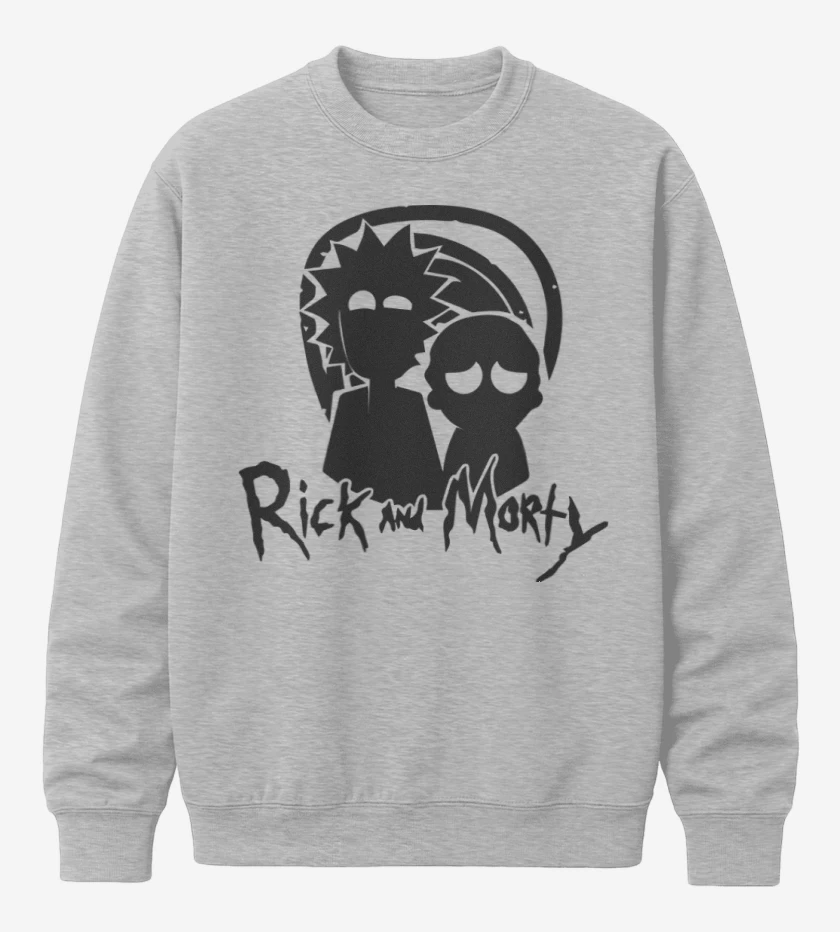 Poleron polo Gris Melange de Rick and morty