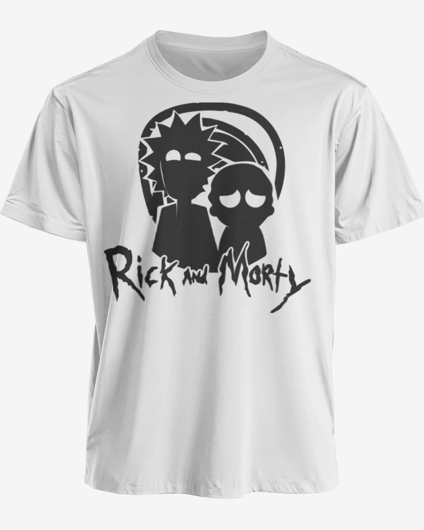 Polera premium Blanco de Rick and morty