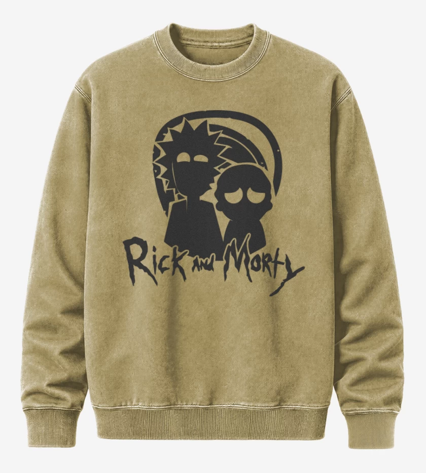 Poleron Polo Acid Wash Beige de Rick and morty