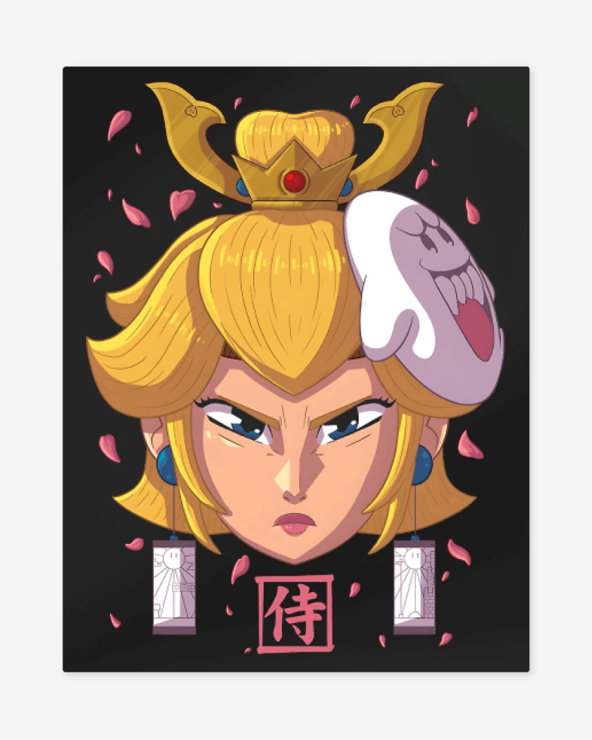 Print metalico Negro de Samurai Peach 