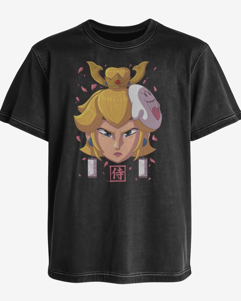 Polera desgastada Negro de Samurai Peach 