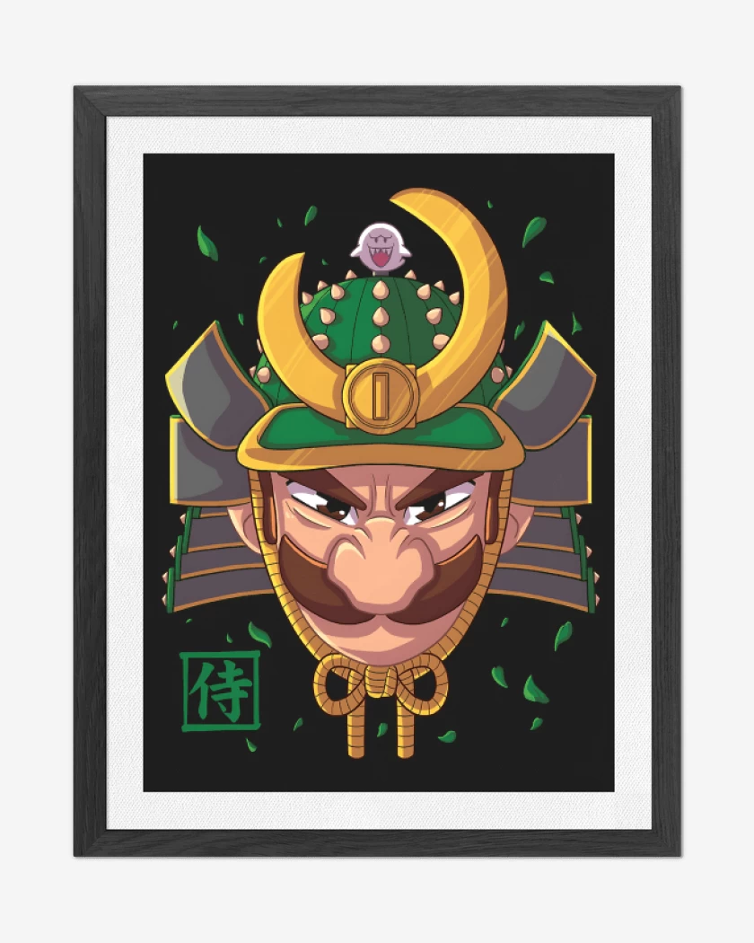 Cuadro decorativo Negro de Samurai Luigi