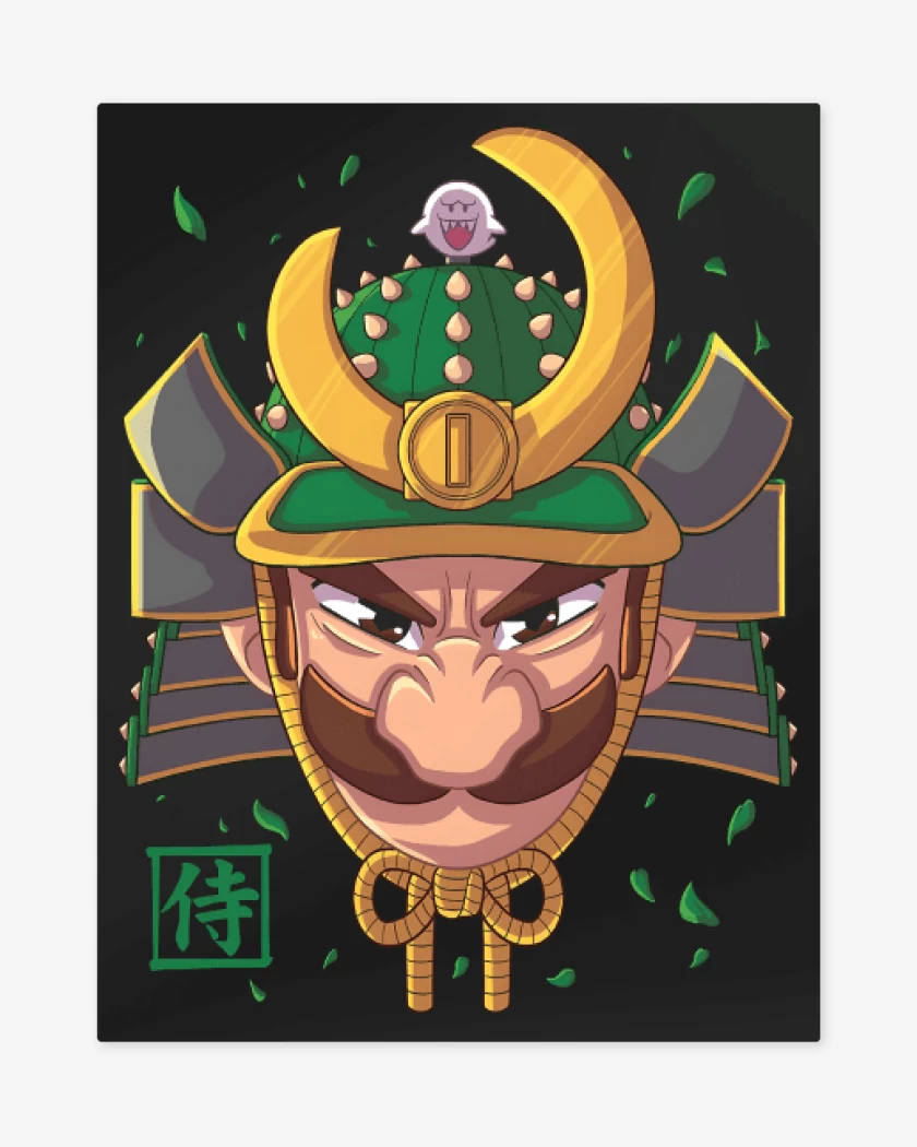 Print metalico Negro de Samurai Luigi