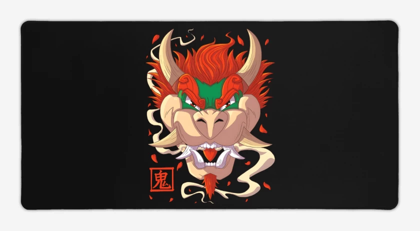 Mouse pad Gamer Negro de Oni Bowser