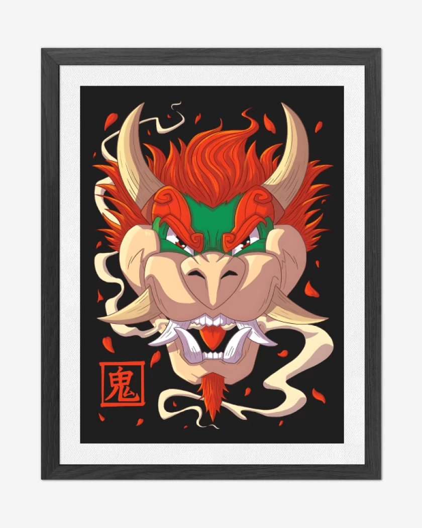Cuadro decorativo Negro de Oni Bowser