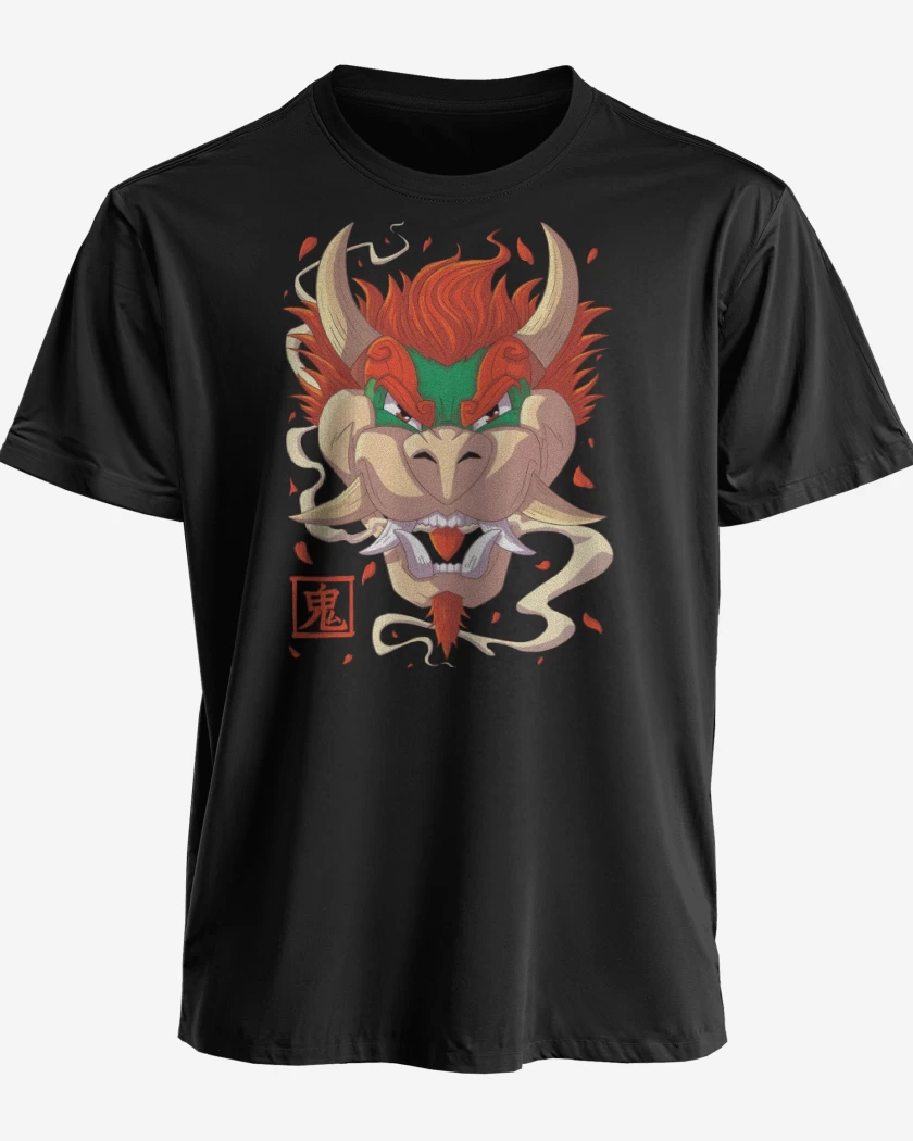 Polera premium Negro de Oni Bowser