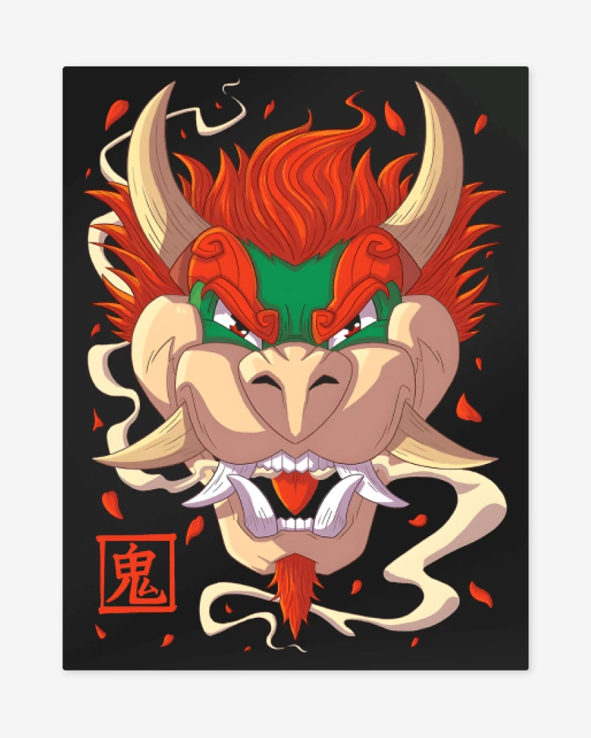 Print metalico Negro de Oni Bowser