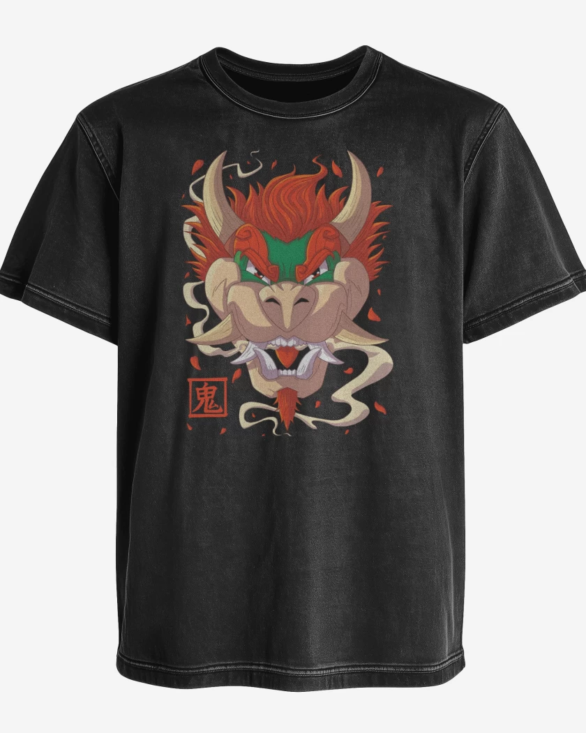 Polera desgastada Oni Bowser