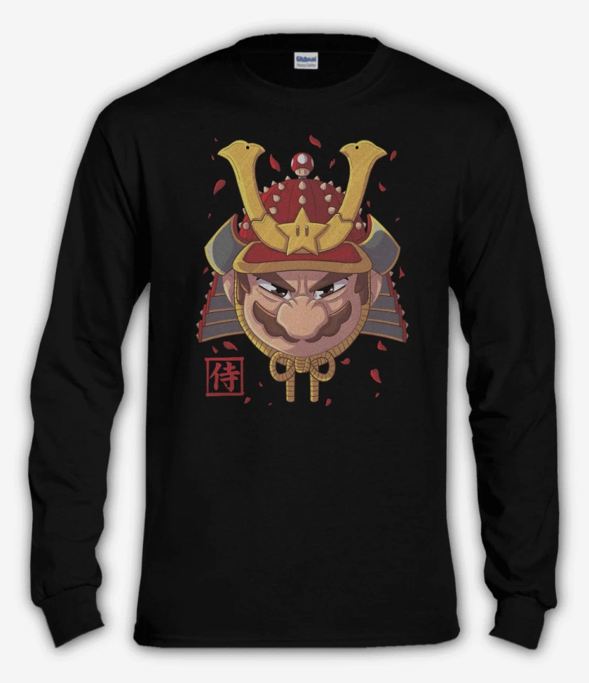 Polera manga larga Negro de Samurai Bros