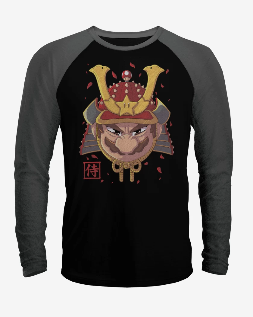 Polera Raglan Negro / Negro Heather de Samurai Bros