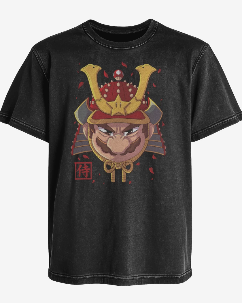 Polera desgastada Negro de Samurai Bros