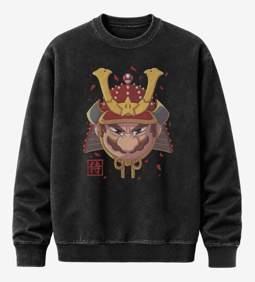 Poleron Polo Acid Wash Negro de Samurai Bros