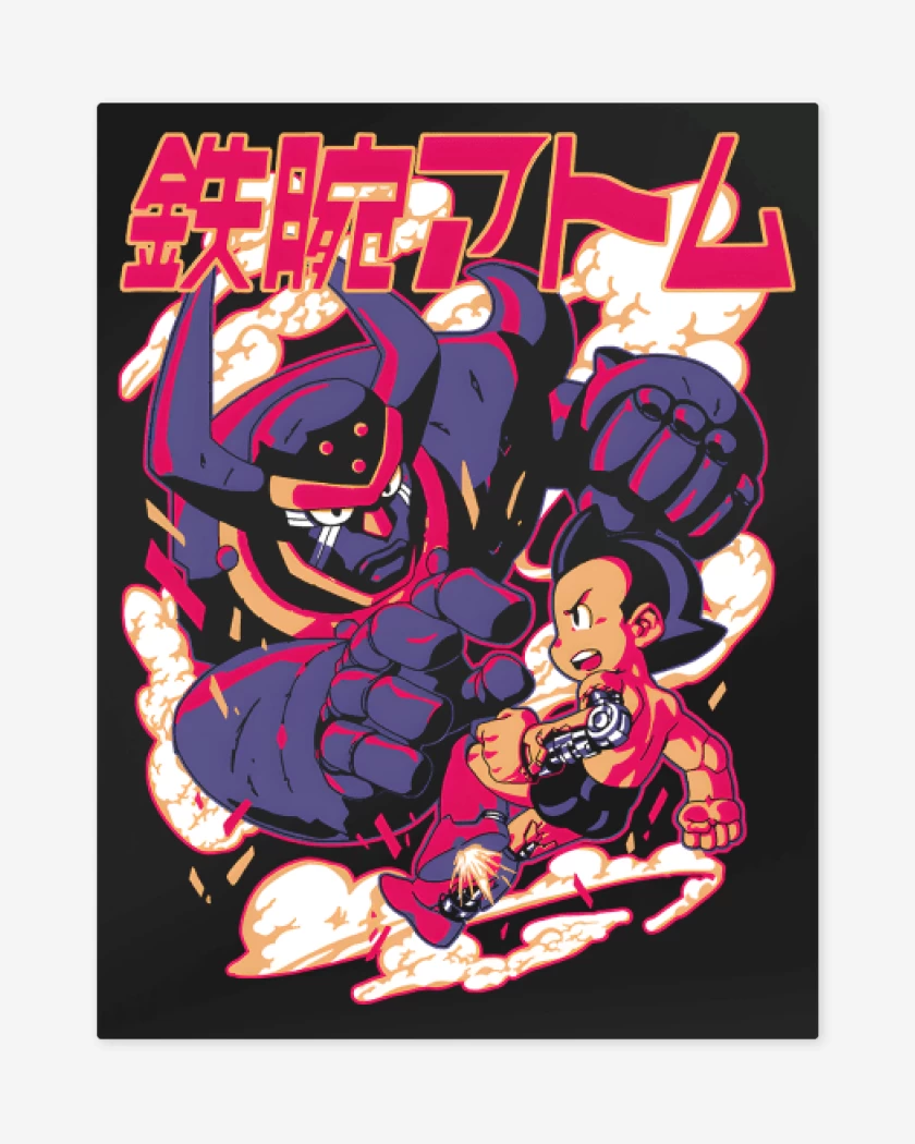 Print metalico Negro de Batalla de Androides
