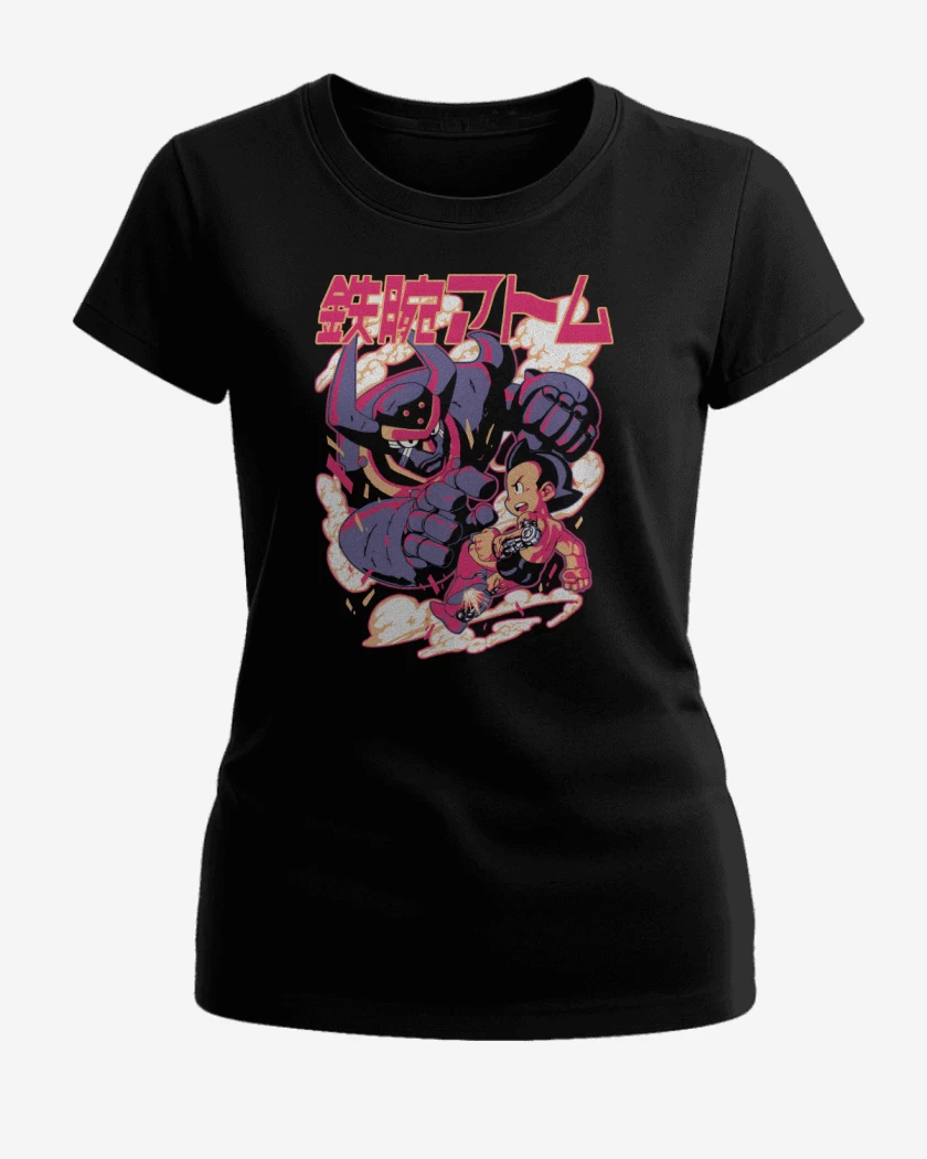 Polera de Mujer Negro de Batalla de Androides