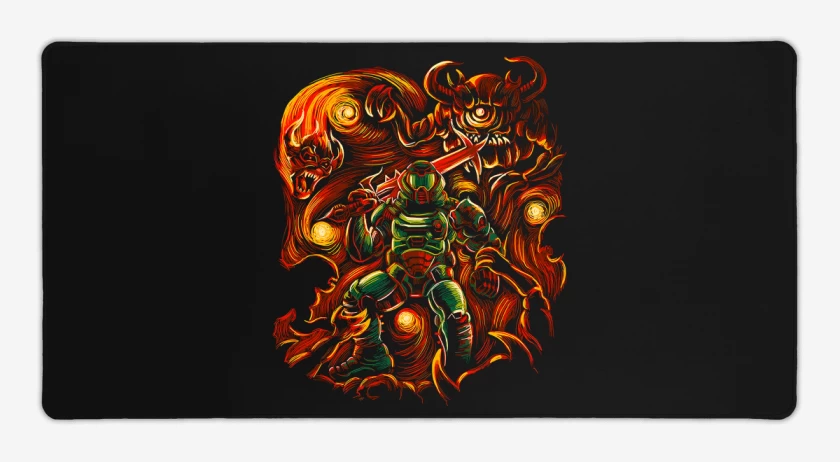 Mouse pad Gamer Negro de Van Doom
