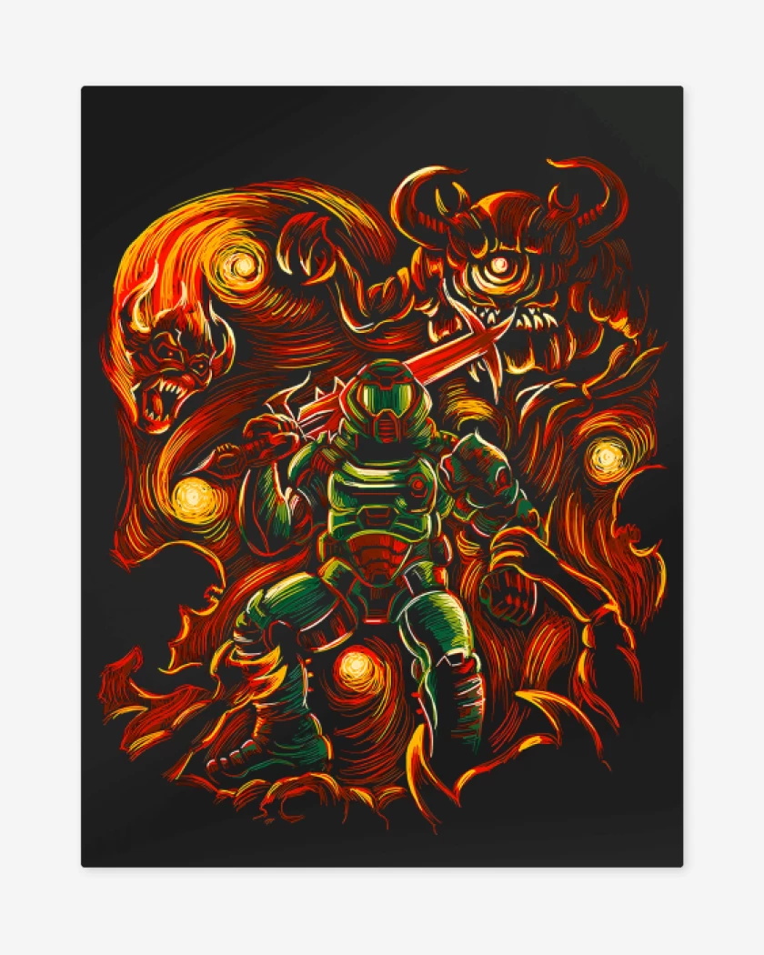 Print metalico Negro de Van Doom