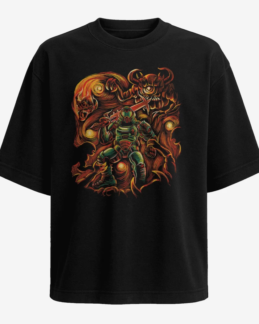 Polera Oversize Negro de Van Doom