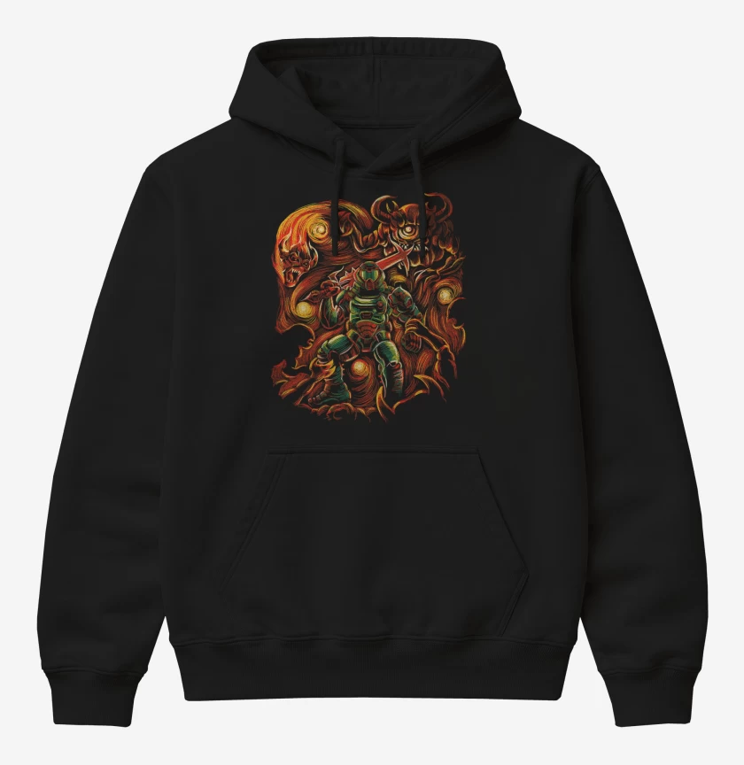 Poleron Canguro básico Negro de Van Doom