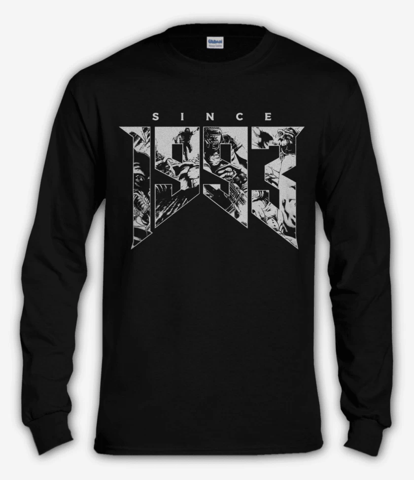 Polera manga larga Negro de Doom 1993 