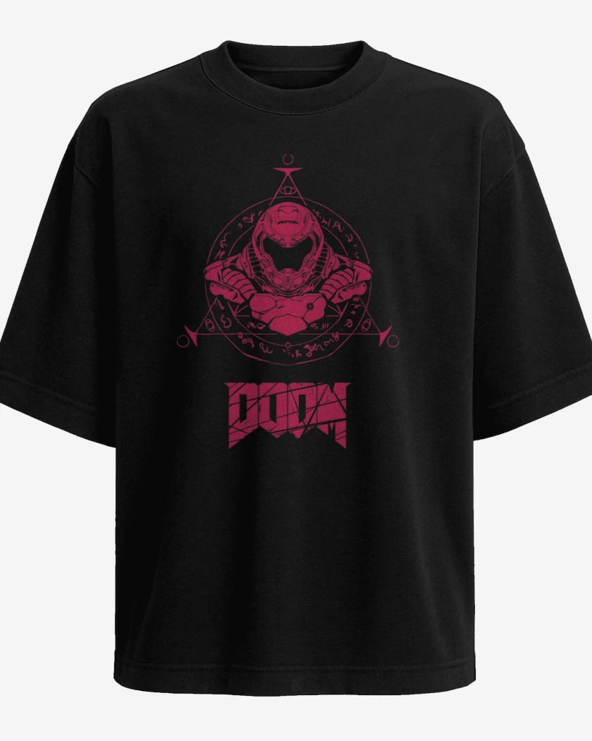 Polera Oversize Símbolo Doom