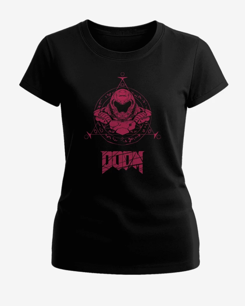 Polera de Mujer Negro de Símbolo Doom