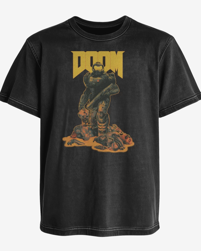 Polera desgastada Doom Hunter