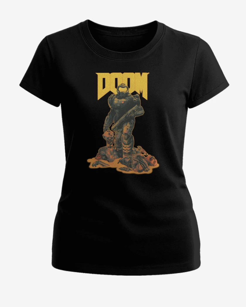 Polera de Mujer Negro de Doom Hunter