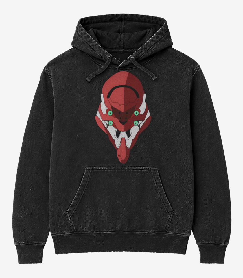 Poleron Canguro Acid Wash Negro de Eva 002