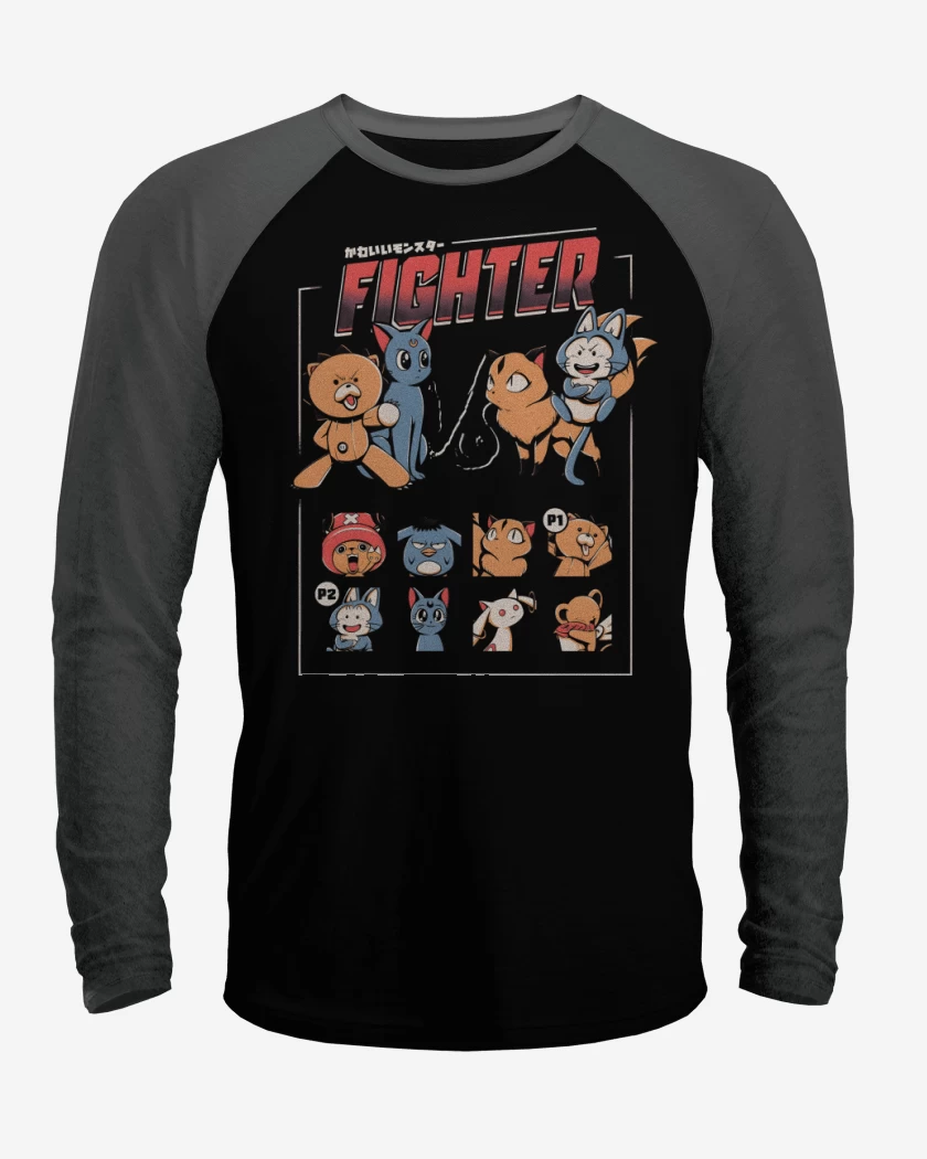 Polera Raglan Versus de Compañeros de Anime