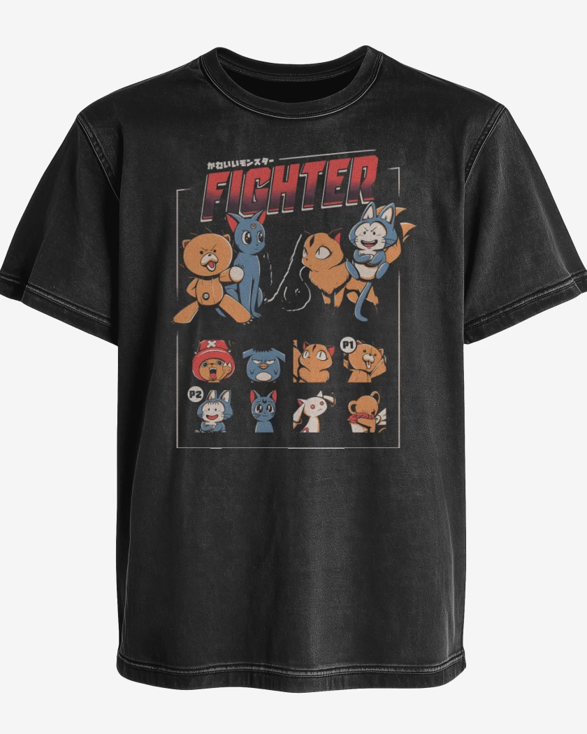 Polera desgastada Versus de Compañeros de Anime