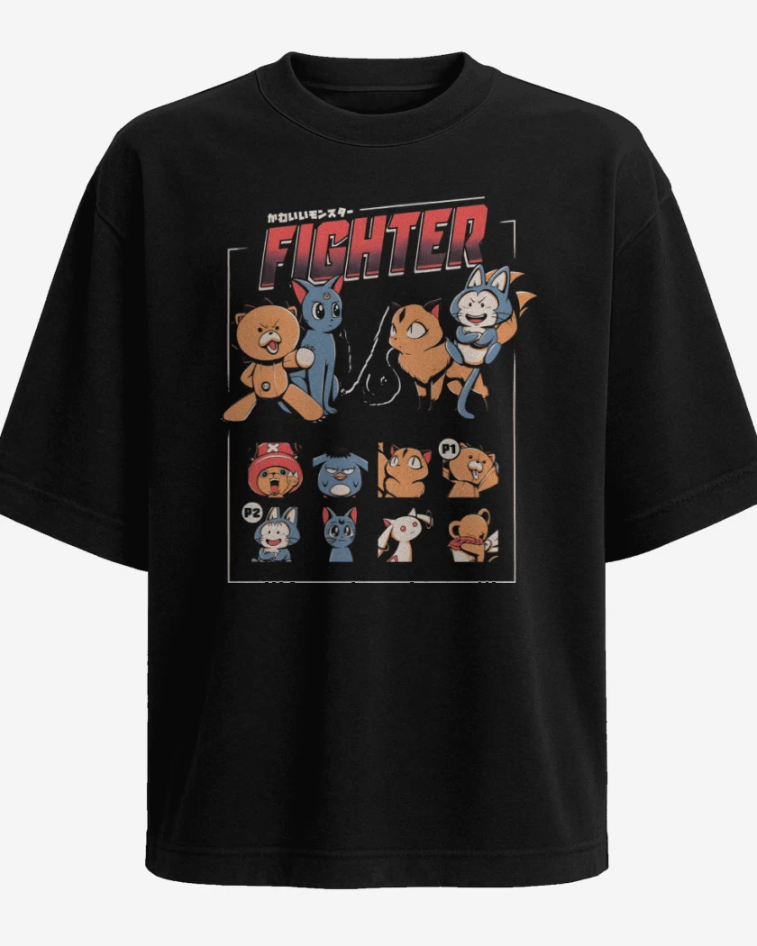 Polera Oversize Versus de Compañeros de Anime