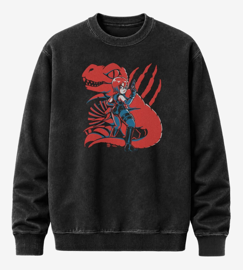 Poleron Polo Acid Wash Negro de Dino Dino